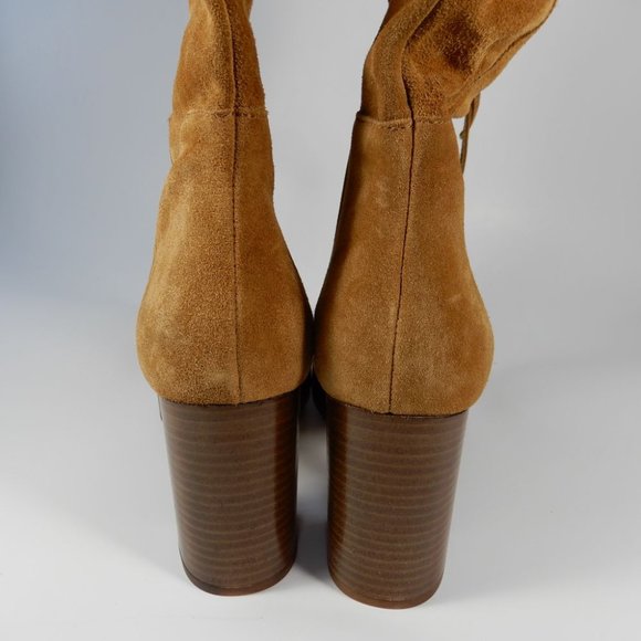 FREE PEOPLE Echo Platform Over the Knee OTK BOOTS Size 8.5 Tan Suede NEW $298 - Picture 9 of 11